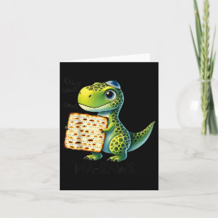 Pover Maror Ma-roar Dinosaur Funny Pesach Toddler  Card