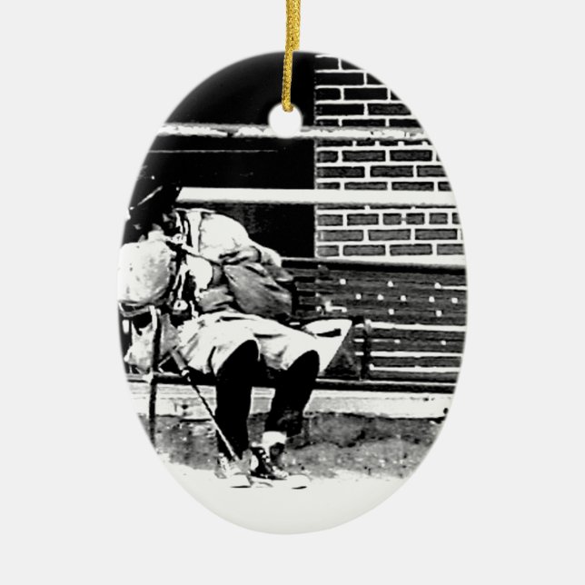 Poverty Ceramic Ornament (Front)