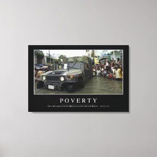 Poverty: Inspirational Quote 1 Canvas Print