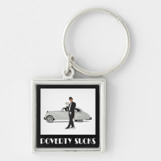 Poverty Sucks - Wealthy Billionaire Motivational Keychain