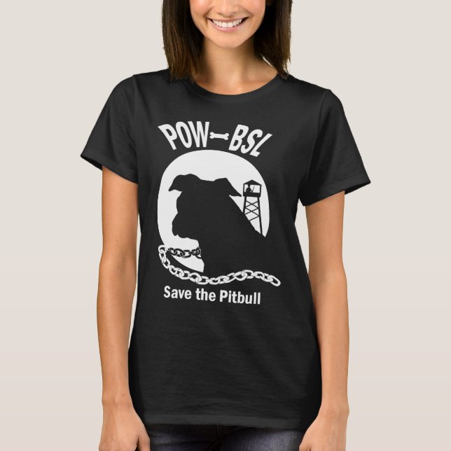 Pow Bsl Save The Pitbull T-Shirt (Front)