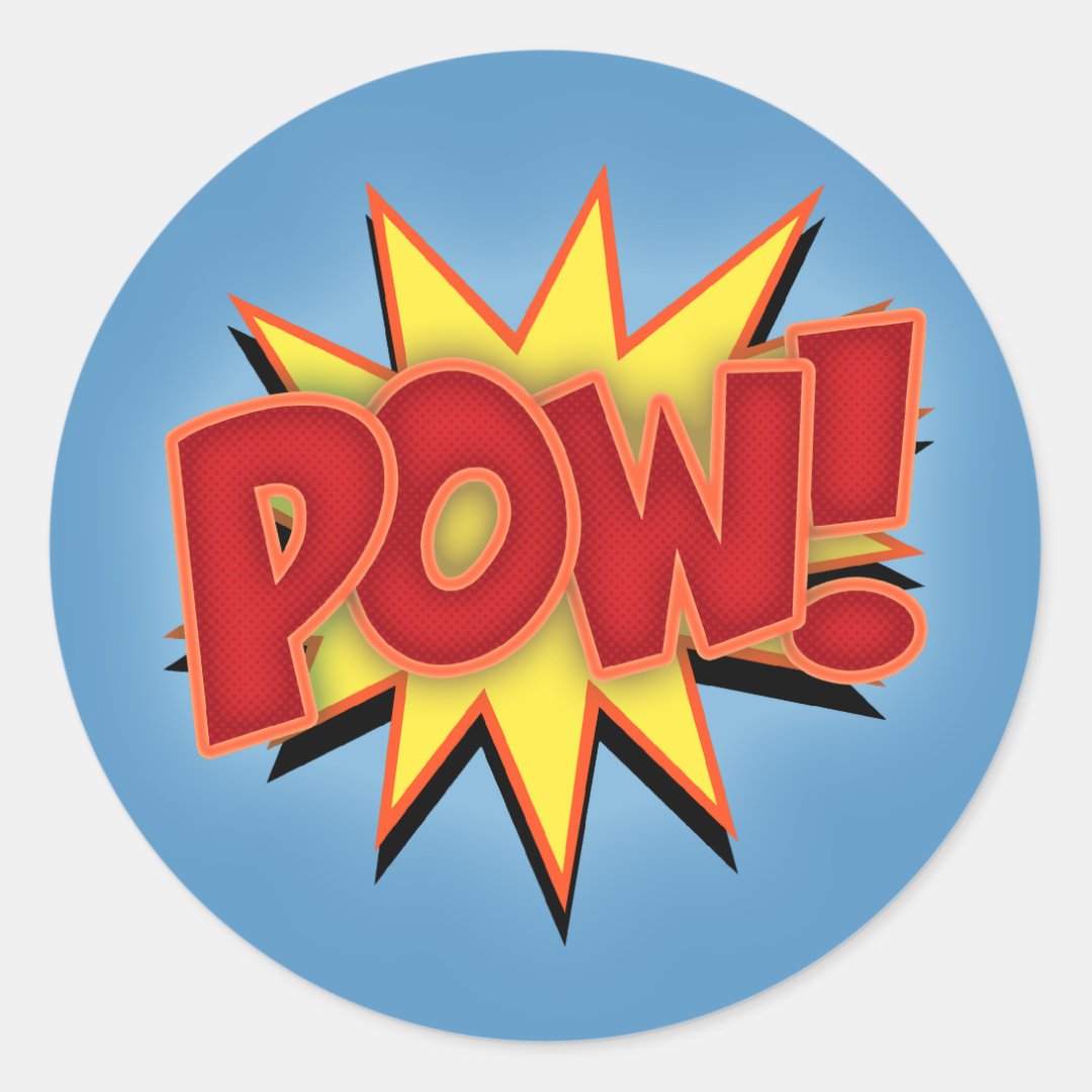 Pow! Classic Round Sticker | Zazzle