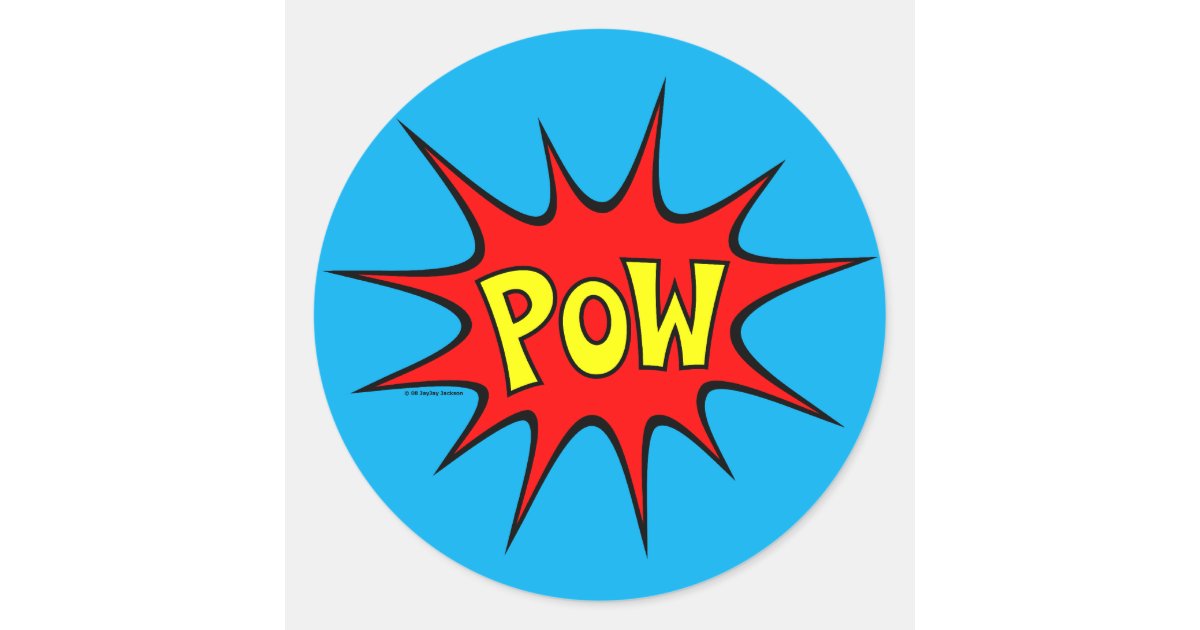 Pow! Classic Round Sticker | Zazzle