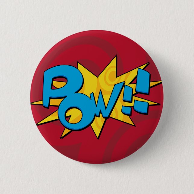 Pow Comic Book Badge Pinback Button (Front)