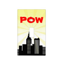 POW Comic Book Bedroom Superhero Boys Nursery Light Switch Cover