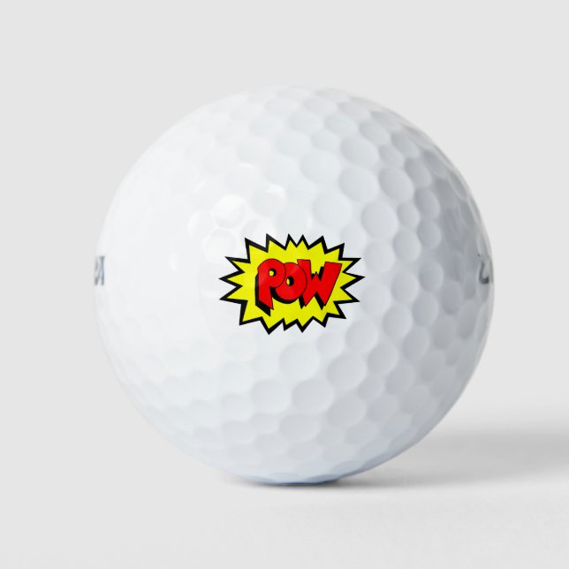 POW - Comic Book Pop Art Golf Balls (Front)