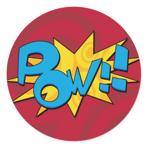 Pow Comic Book Sticker | Zazzle