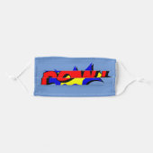POW COMIC BOOK SUPER HERO KIDS ADULT CLOTH FACE MASK (Front, Folded)