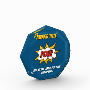 Pow Comic Sound Effect Acrylic Award