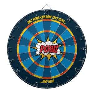 Pow Comic Sound Effect Dartboard with Custom Text