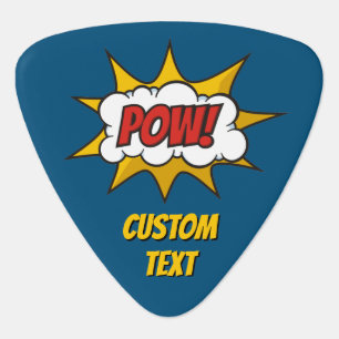 Pow Comic Sound Effect Guitar Pick