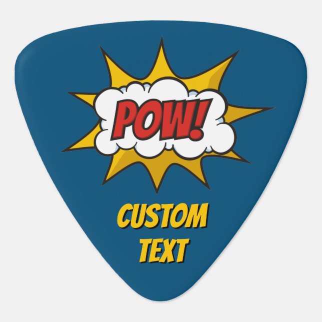 Pow Comic Sound Effect Guitar Pick (Front)
