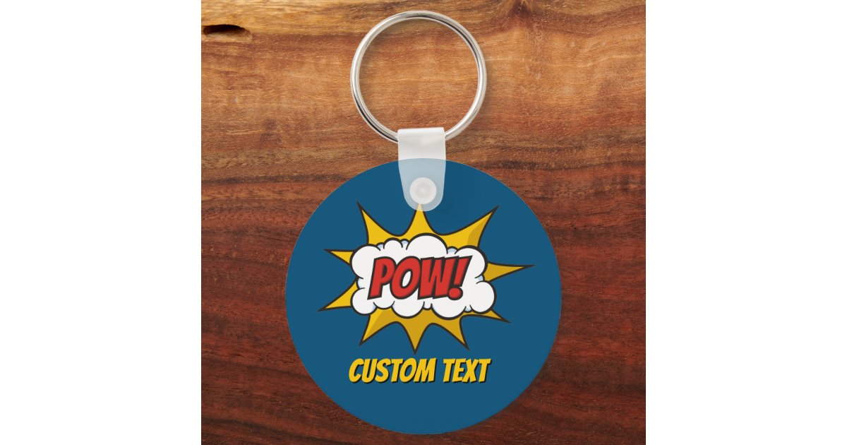 Pow Comic Sound Effect Keychain Zazzle