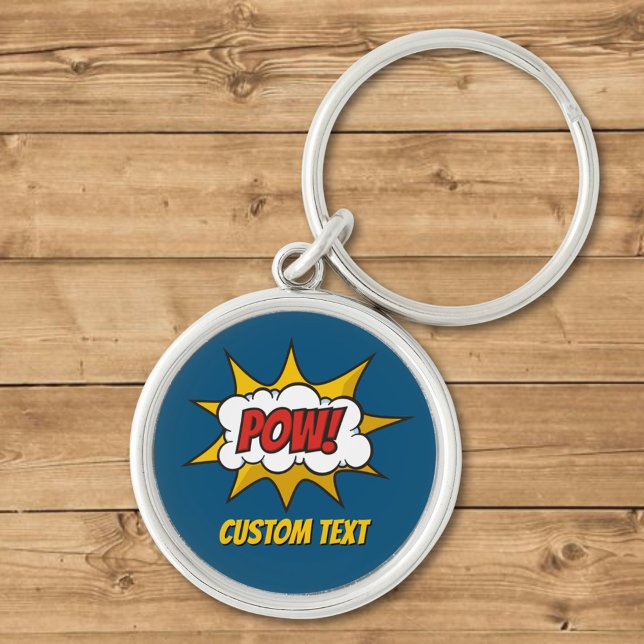 Pow Comic Sound Effect Keychain (Creator Uploaded)
