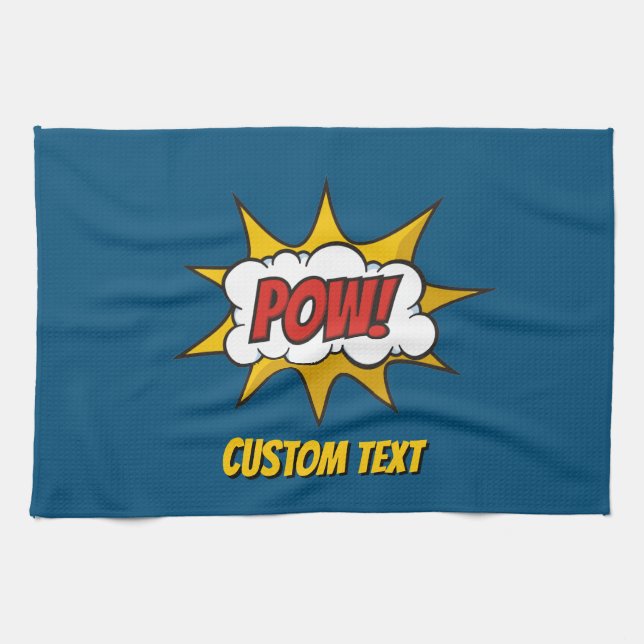 Pow Comic Sound Effect Kitchen Towel (Horizontal)