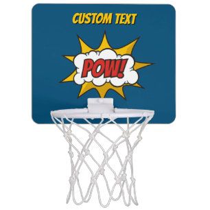 Pow Comic Sound Effect Mini Basketball Hoop