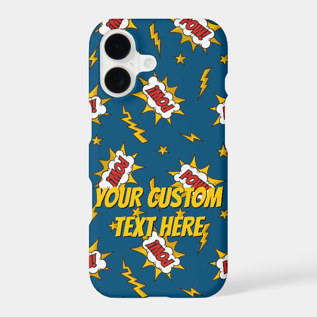 Pow Comic Sound Effect Pattern Case-Mate iPhone Case (Back)