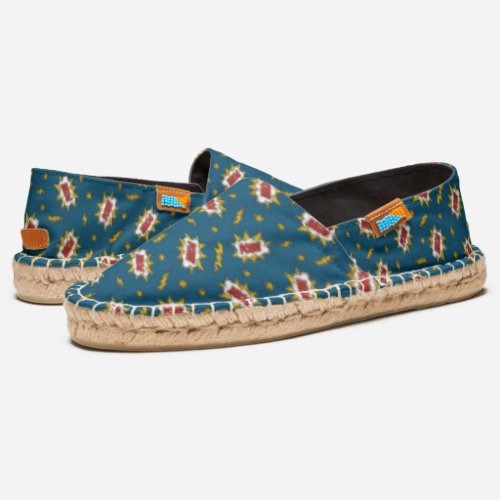 Pow Comic Sound Effect Pattern Espadrilles