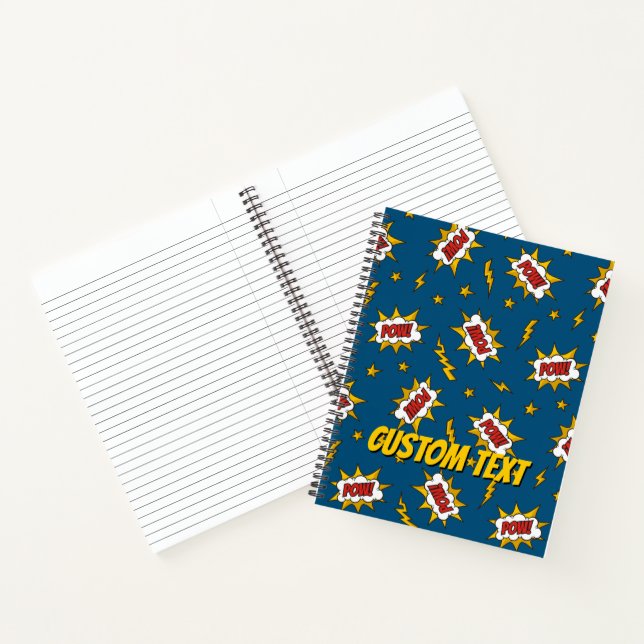 Pow Comic Sound Effect Pattern Notebook (Inside)