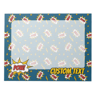 Pow Comic Sound Effect Pattern Notepad