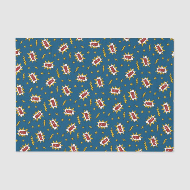 Pow Comic Sound Effect Pattern Tissue Paper (Front)