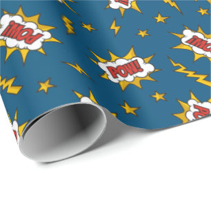 Pow Comic Sound Effect Pattern Wrapping Paper