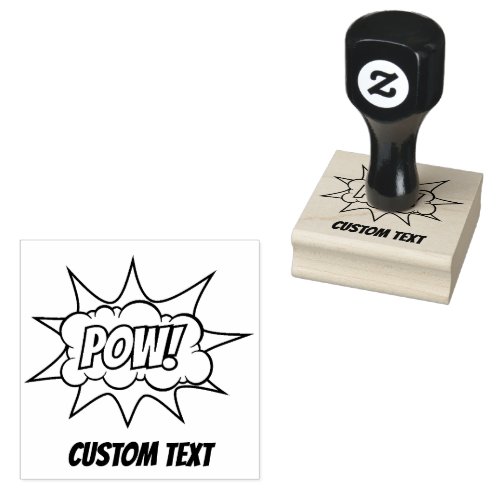 Pow Comic Sound Effect Rubber Stamp