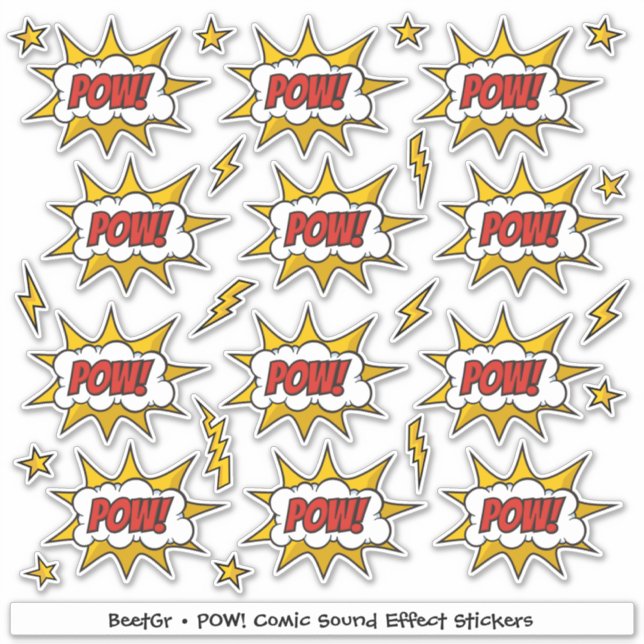 Pow Comic Sound Effect Sticker (Front)