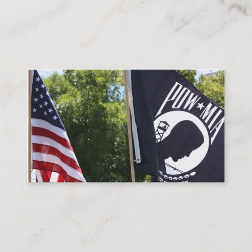 POW flag business cards