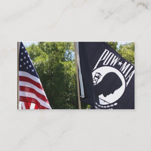 Customizable POW flag business cards