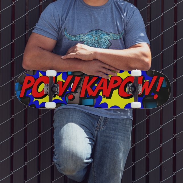 POW! KAPOW! Retro Pop Art Skateboard Deck (Outdoor 3)