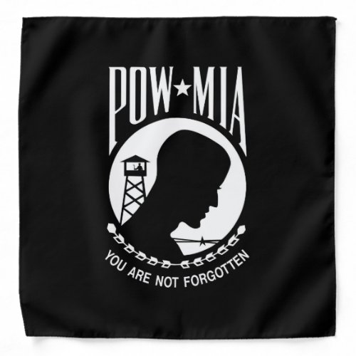POW MIA American Military Heroes Prisoners of War Bandana