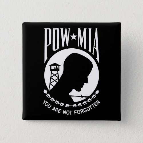 POW MIA American Military Heroes Prisoners of War Button