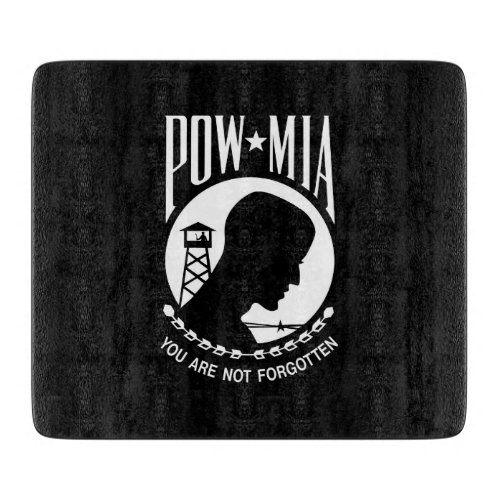 POW MIA American Military Heroes Prisoners of War Cutting Board