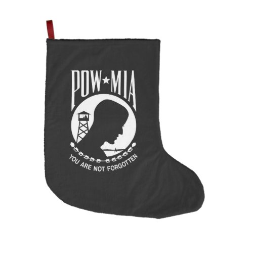 POW MIA American Military Heroes Prisoners of War Large Christmas Stocking