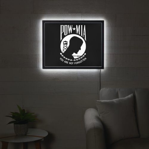 POW MIA American Military Heroes Prisoners of War LED Sign