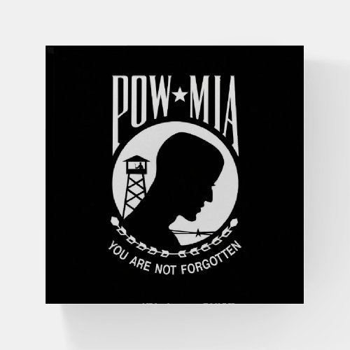 POW MIA American Military Heroes Prisoners of War Paperweight