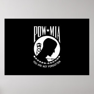 POW MIA American Military Heroes Prisoners of War Poster