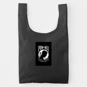 POW MIA American Military Heroes Prisoners of War Reusable Bag