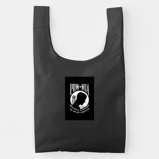 POW MIA American Military Heroes Prisoners of War Reusable Bag (Front)