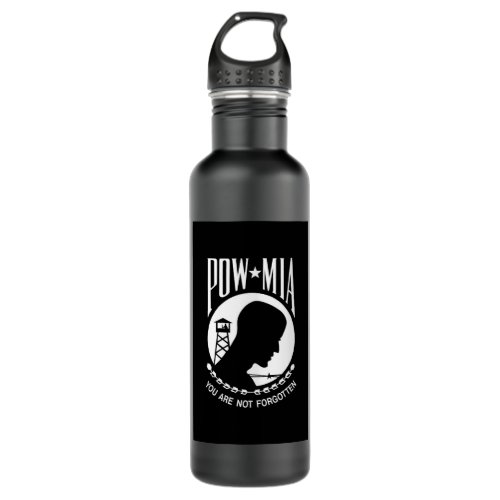 POW MIA American Military Heroes Prisoners of War Stainless Steel Water Bottle