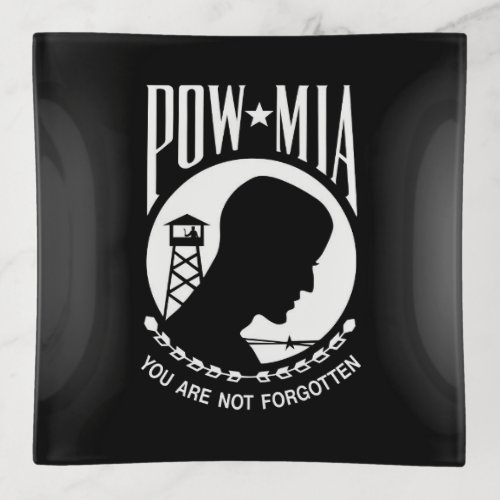 POW MIA American Military Heroes Prisoners of War Trinket Tray