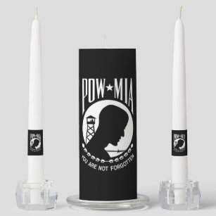 POW MIA American Military Heroes Prisoners of War Unity Candle Set