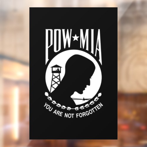 POW MIA American Military Heroes Prisoners of War Window Cling