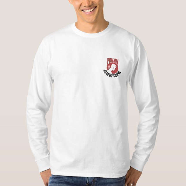 POW MIA EMBROIDERED LONG SLEEVE T-Shirt (Front)