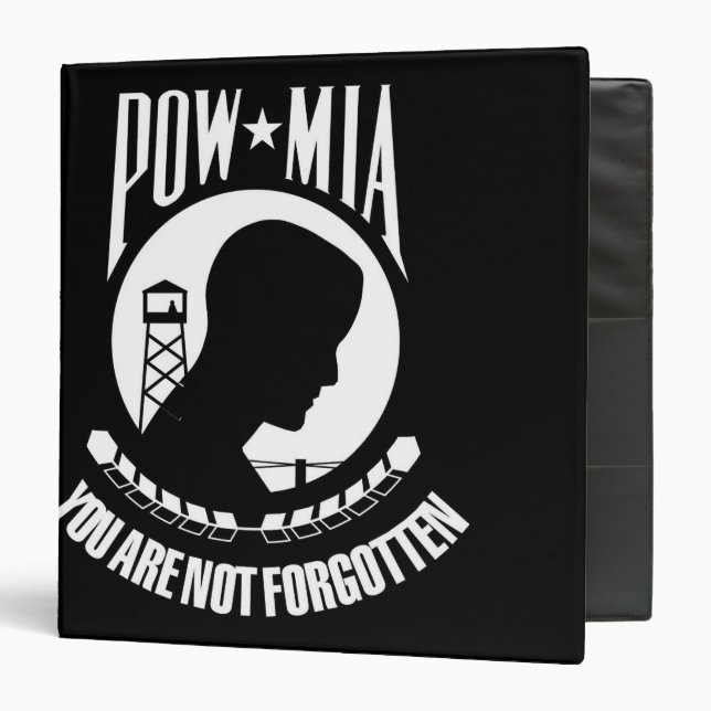 POW-MIA flag 3 Ring Binder (Front/Inside)