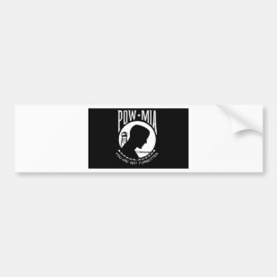 POW+MIA Flag Bumper Sticker