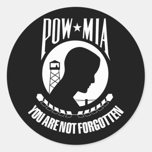 POW_MIA Flag Classic Round Sticker