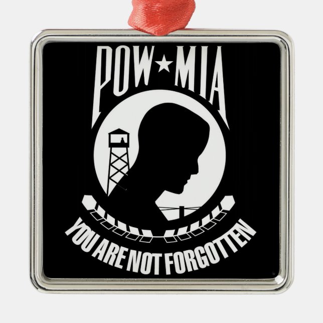 POW-MIA flag Metal Ornament (Front)
