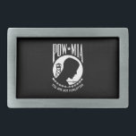 POW MIA Flag: Missing Soldiers of Vietnam War, WW2 Belt Buckle<br><div class="desc">In the midst of the Vietnam War, a nation yearned for answers. Families across America clung to hope, desperate for news of their loved ones missing in action. One woman, whose husband was a Navy pilot lost over the skies of Southeast Asia, felt a deep need for a symbol, a...</div>